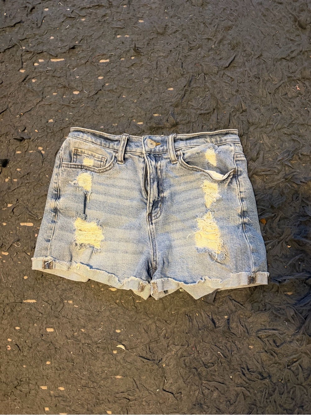 SO Light Wash Distressed Denim Jean Shorts